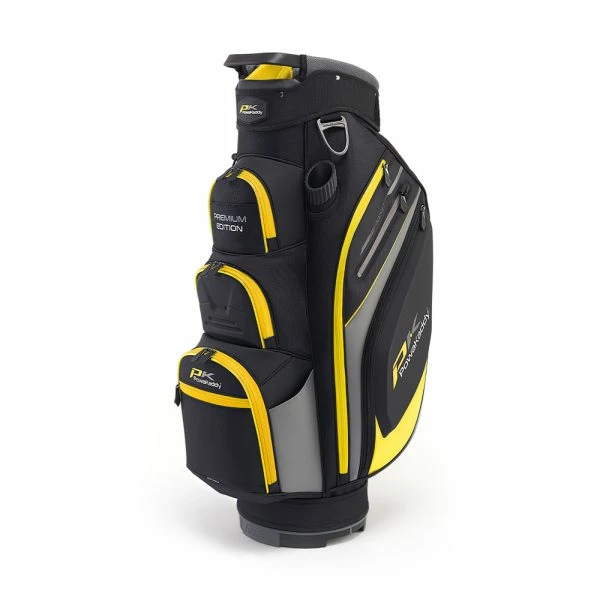 POWAKADDY PREMIUM EDITION CART BAG – BLACK / GUN METAL / YELLOW 1 POWAKADDY PREMIUM EDITION CART BAG – BLACK / GUN METAL / YELLOW