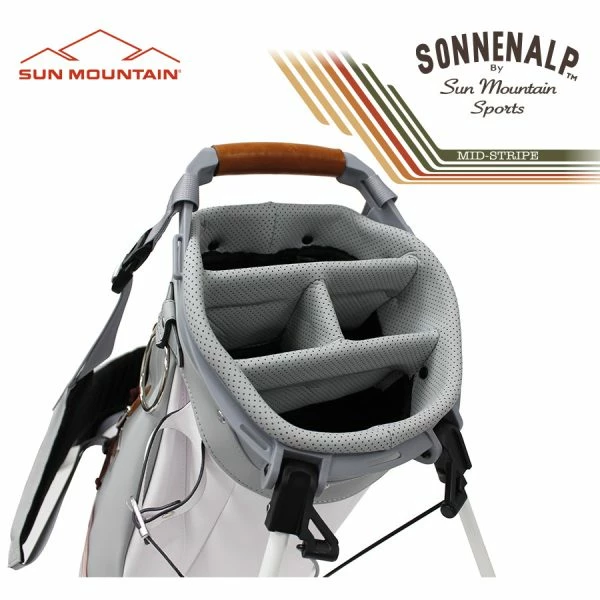 SUN MOUNTAIN Sonnenalp™ MID STRIPE GOLF STAND BAG – BLACK / GUNMETAL / RED 2 SUN MOUNTAIN Sonnenalp™ MID STRIPE GOLF STAND BAG – BLACK / GUNMETAL / RED - Image 2