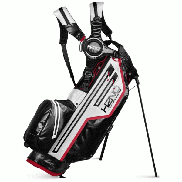 SUN MOUNTAIN H2NO 14 WAY WATERPROOF GOLF STAND CARRY BAG – BLACK / WHITE / RED 1 SUN MOUNTAIN H2NO 14 WAY WATERPROOF GOLF STAND CARRY BAG – BLACK / WHITE / RED