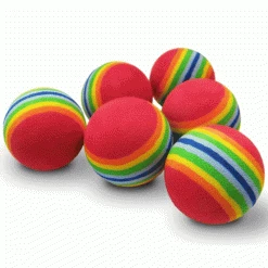 GOLF FOAM RAINBOW PRACTICE BALLS X 12