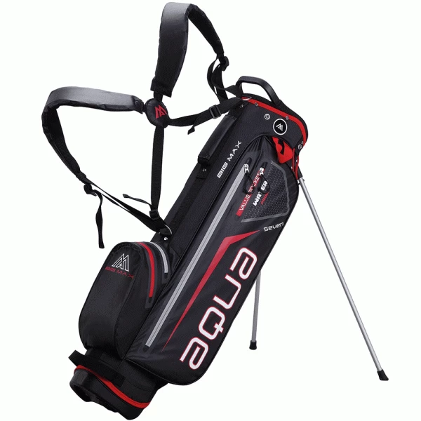 BIG MAX AQUA SEVEN STAND BAG – BLACK / RED 1 BIG MAX AQUA SEVEN STAND BAG – BLACK / RED
