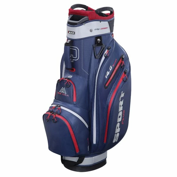 BIG MAX DRILITE SPORT PLUS GOLF CART TROLLEY BAG – NAVY / SILVER / RED 1 BIG MAX DRILITE SPORT PLUS GOLF CART TROLLEY BAG – NAVY / SILVER / RED