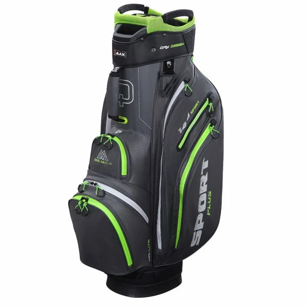 BIG MAX DRILITE SPORT PLUS GOLF CART TROLLEY BAG – CHARCOAL / LIME 1 BIG MAX DRILITE SPORT PLUS GOLF CART TROLLEY BAG – CHARCOAL / LIME