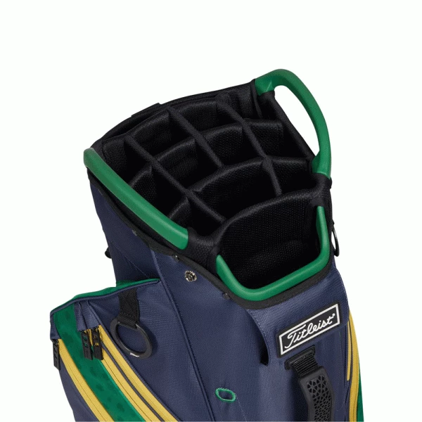 TITLEIST 2023 CART 14 GOLF CART TROLLEY BAG SHAMROCK COLLECTION – NAVY / GREEN / GOLD 4 TITLEIST 2023 CART 14 GOLF CART TROLLEY BAG SHAMROCK COLLECTION – NAVY / GREEN / GOLD - Image 4