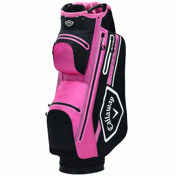 CALLAWAY CHEV DRY 14 WAY GOLF CART BAG – BLACK / ROSE / WHITE 1 CALLAWAY CHEV DRY 14 WAY GOLF CART BAG – BLACK / ROSE / WHITE