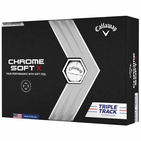 CALLAWAY 2023 CHROME SOFT X TRIPLE TRACK GOLF BALLS – WHITE 1 CALLAWAY 2023 CHROME SOFT X TRIPLE TRACK GOLF BALLS – WHITE