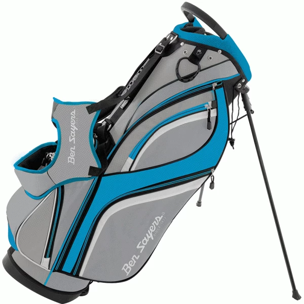 BEN SAYERS DLX 14 WAY GOLF STAND CARRY BAG – GREY / TURQUOISE 1 BEN SAYERS DLX 14 WAY GOLF STAND CARRY BAG – GREY / TURQUOISE