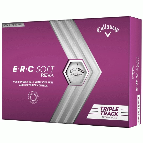 CALLAWAY 2023 ERC SOFT REVA TRIPLE TRACK GOLF BALLS – WHITE 1 CALLAWAY 2023 ERC SOFT REVA TRIPLE TRACK GOLF BALLS – WHITE