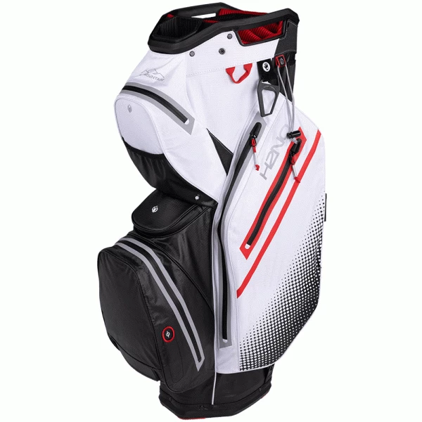 SUN MOUNTAIN 2023 H2NO STAFF WATERPROOF GOLF CART BAG – BLACK / WHITE / RED 1 SUN MOUNTAIN 2023 H2NO STAFF WATERPROOF GOLF CART BAG – BLACK / WHITE / RED