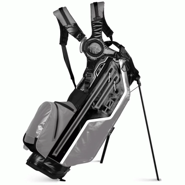 SUN MOUNTAIN H2NO LITE WATERPROOF GOLF STAND BAG – BLACK / NICKEL / WHITE 1 SUN MOUNTAIN H2NO LITE WATERPROOF GOLF STAND BAG – BLACK / NICKEL / WHITE