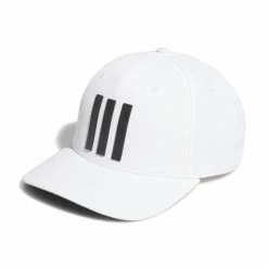 ADIDAS TOUR HAT 3 STRIPE GOLF CAP – WHITE