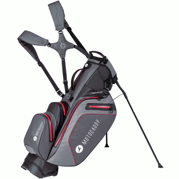 MOTOCADDY HYDROFLEX GOLF STAND CART BAG – CHARCOAL / RED 1 MOTOCADDY HYDROFLEX GOLF STAND CART BAG – CHARCOAL / RED