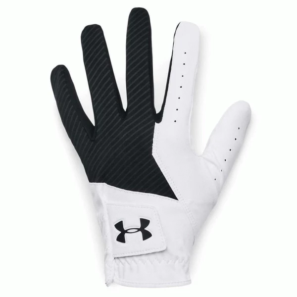 UNDER ARMOUR MEDAL ALL WEATHER GOLF GLOVE – WHITE / BLACK 1 UNDER ARMOUR MEDAL ALL WEATHER GOLF GLOVE – WHITE / BLACK