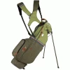 SUN MOUNTAIN Sonnenalp™ MID STRIPE GOLF STAND BAG – MOSS / INFERNO