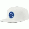 MIZUNO CROSSED CLUBS SNAPBACK GOLF CAP – WHITE