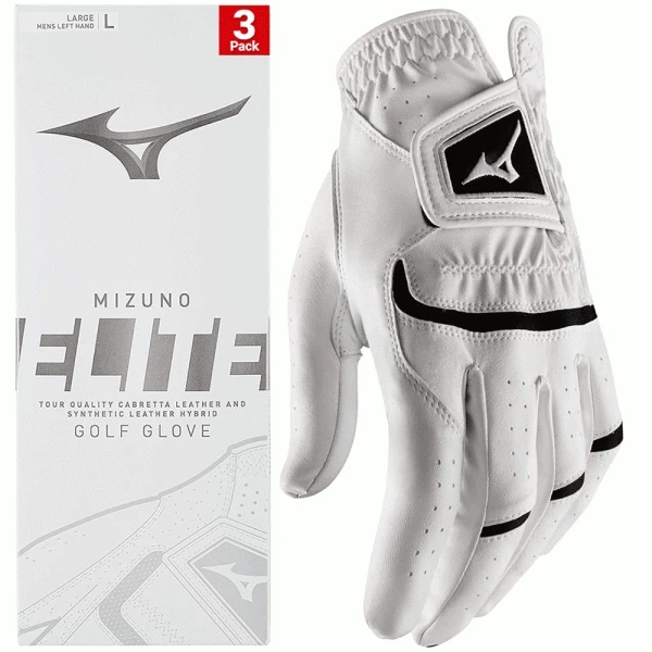 MIZUNO ELITE CABRETTA GOLF GLOVE / 3 PACK 1 MIZUNO ELITE CABRETTA GOLF GLOVE / 3 PACK