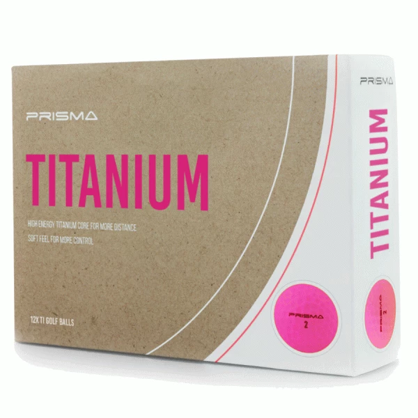 MASTERS PRISMA TITANIUM DISTANCE GOLF BALLS – PINK 1 MASTERS PRISMA TITANIUM DISTANCE GOLF BALLS – PINK