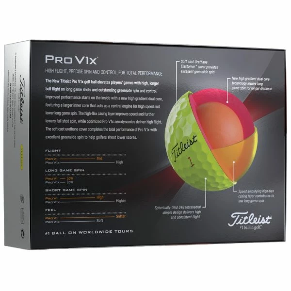 TITLEIST PRO V1x GOLF BALLS 2023 – YELLOW 5 TITLEIST PRO V1x GOLF BALLS 2023 – YELLOW - Image 5