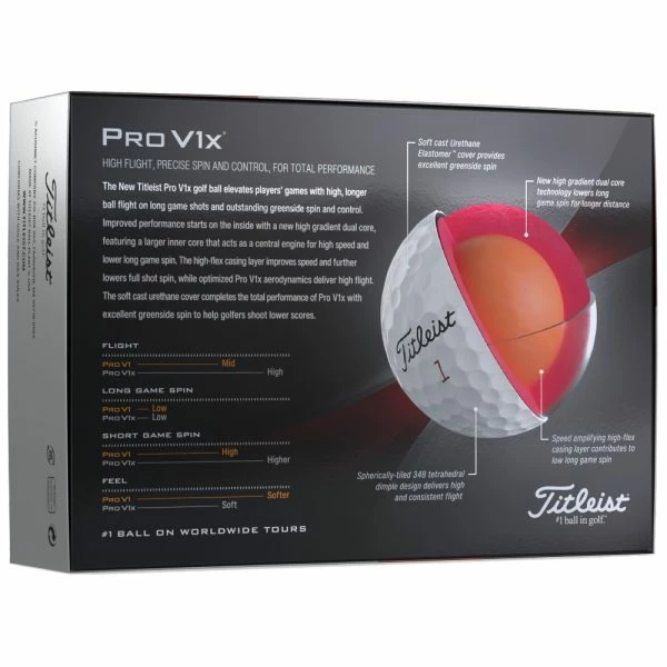 TITLEIST PRO V1x GOLF BALLS 2023 – WHITE 5 TITLEIST PRO V1x GOLF BALLS 2023 – WHITE - Image 5