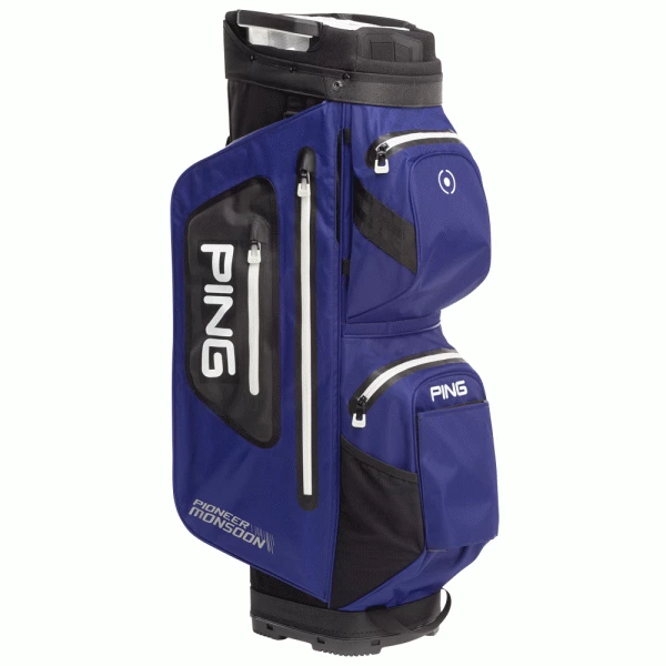 PING PIONEER MONSOON GOLF CART BAG – BLUE 1 PING PIONEER MONSOON GOLF CART BAG – BLUE