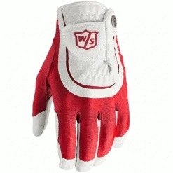 WILSON STAFF FIT ALL GOLF GLOVE – WHITE / RED