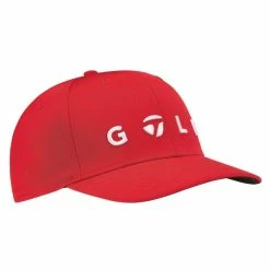 TAYLORMADE GOLF LOGO CAP – RED -BALLS Sales Store TM22ACC TD662 N7883501 LS Adjustable Golf Logo Red 3QR v1 600x600 1
