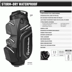 TAYLORMADE STORM DRY WATERPROOF GOLF CART BAG – NAVY / RED -BALLS Sales Store TMWPINFO 600x600 2