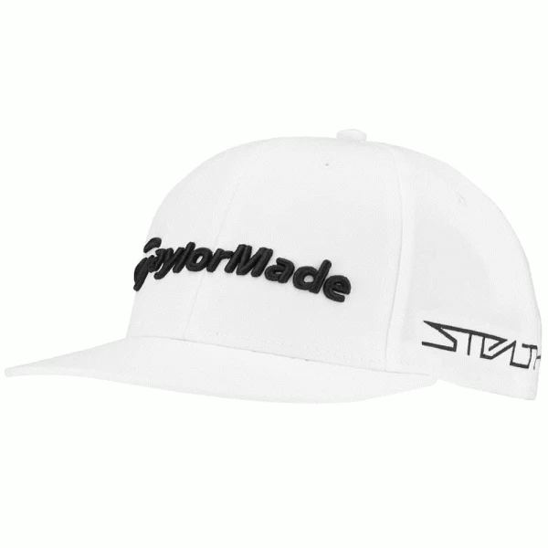 TAYLORMADE TOUR FLAT BILL STEALTH2 GOLF CAP – WHITE 1 TAYLORMADE TOUR FLAT BILL STEALTH2 GOLF CAP – WHITE