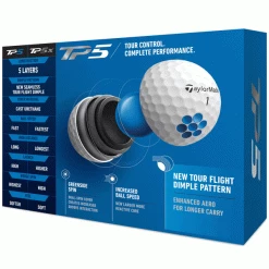 TAYLORMADE TP5 GOLF BALLS – WHITE -BALLS Sales Store TP521WHITE2 600x600 1
