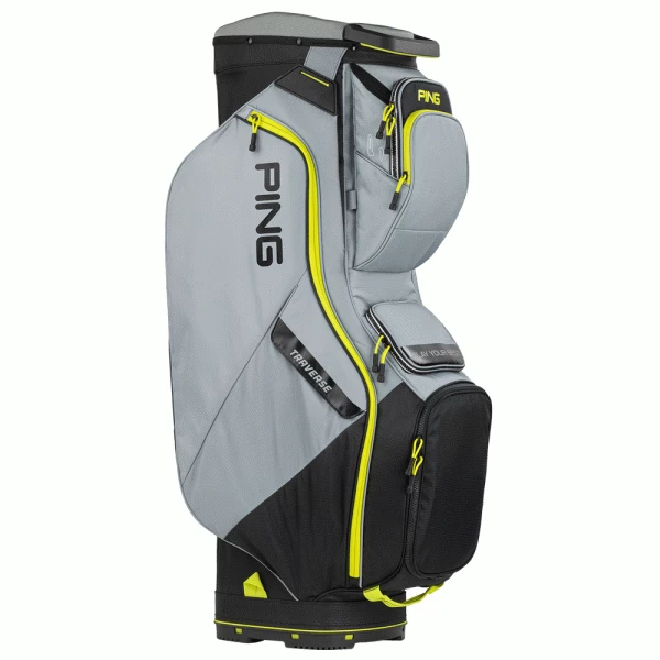 PING TRAVERSE 214 GOLF CART BAG – BLACK / IRON / NEON 1 PING TRAVERSE 214 GOLF CART BAG – BLACK / IRON / NEON