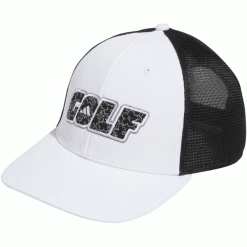 ADIDAS LOW PROFILE TRUCKER GOLF CAP – WHITE