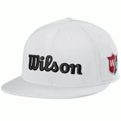WILSON TOUR FLAT BRIM SnapX™ ADJUSTABLE GOLF CAP – WHITE