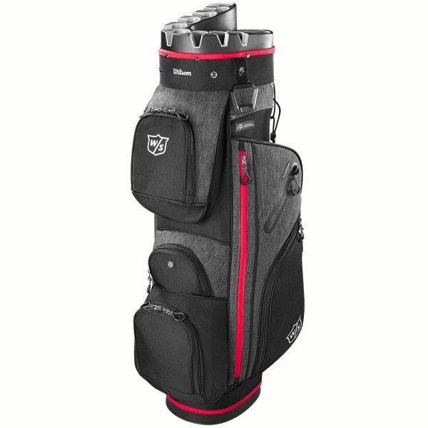 WILSON STAFF 2023 I-LOCK III GOLF CART BAG – BLACK / RED 1 WILSON STAFF 2023 I-LOCK III GOLF CART BAG – BLACK / RED