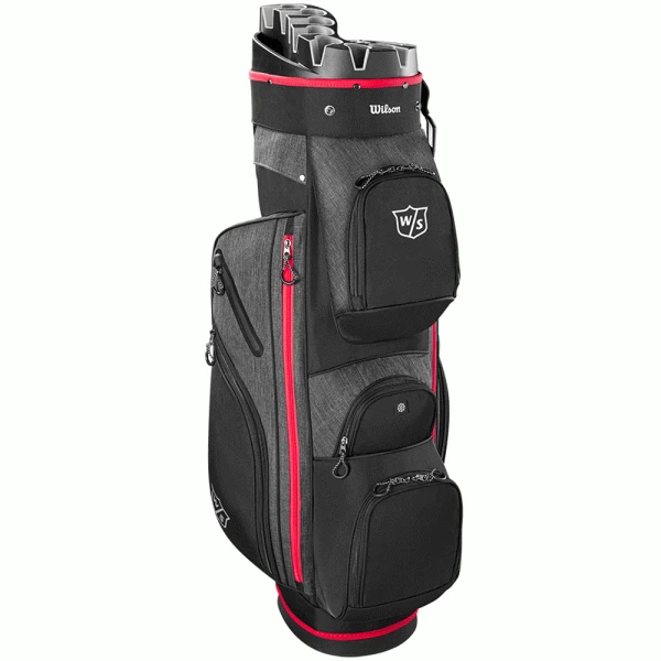 WILSON STAFF 2023 I-LOCK III GOLF CART BAG – BLACK / RED 2 WILSON STAFF 2023 I-LOCK III GOLF CART BAG – BLACK / RED - Image 2