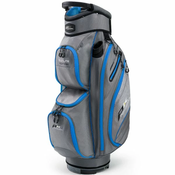 POWAKADDY DLX LITE GOLF CART BAG – GUN METAL / BLUE 1 POWAKADDY DLX LITE GOLF CART BAG – GUN METAL / BLUE