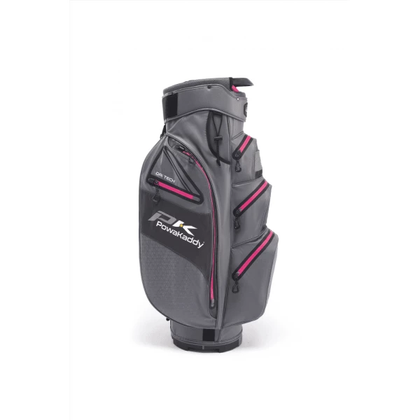POWAKADDY DRI-TECH 14 WAY WATERPROOF GOLF CART TROLLEY BAG – GUN METAL / PINK 2 POWAKADDY DRI-TECH 14 WAY WATERPROOF GOLF CART TROLLEY BAG – GUN METAL / PINK - Image 2