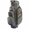 POWAKADDY DRI-TECH 14 WAY WATERPROOF GOLF CART TROLLEY BAG – GUN METAL / YELLOW