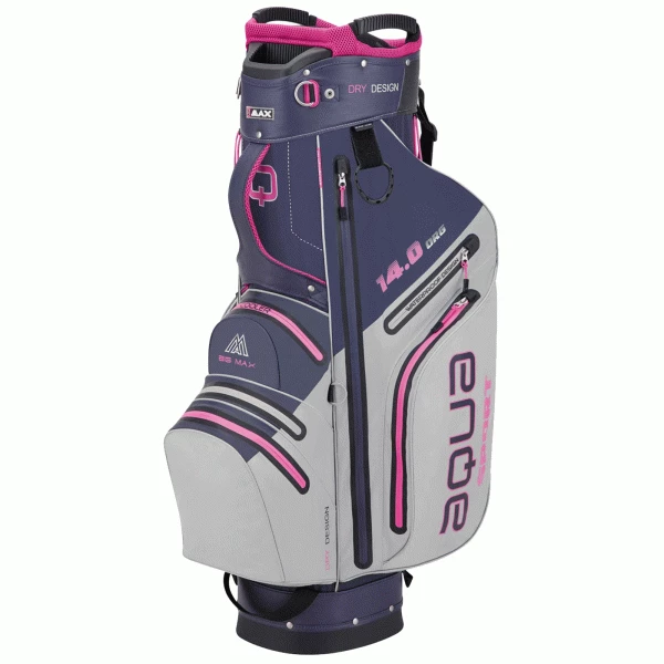 BIG MAX AQUA SPORT 3 WATERPROOF GOLF CART TROLLEY BAG – STEEL / BLUE / PINK 1 BIG MAX AQUA SPORT 3 WATERPROOF GOLF CART TROLLEY BAG – STEEL / BLUE / PINK