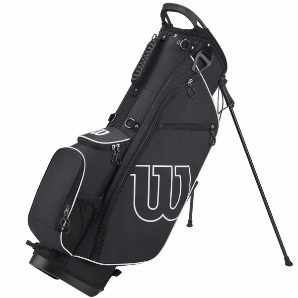 WILSON PROSTAFF DELUXE GOLF STAND CARRY BAG – BLACK / SILVER 1 WILSON PROSTAFF DELUXE GOLF STAND CARRY BAG – BLACK / SILVER